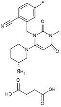 Trelagliptin Succinate 1029877-94-8 White To Quasi White Crystalline Powder C22H26FN5O6