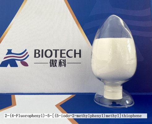 2-(4-Fluorophenyl)-5-[(5-Iodo-2-Methylphenyl)Methyl]Thiophene CAS 898566-17-1 Crystalline Powder