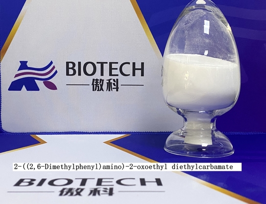 2-((2,6-Dimethylphenyl)amino)-2-oxoethyl Diethylcarbamate  For Leostesin Impurity White Powder Purity 97%