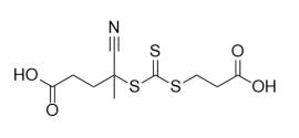 4-((((2-Carboxyethyl)thio)carbonothioyl)thio)-4-cyanopentanoic acid CAS No. 2055041-03-5 C10H13NO4S3 Yellow powder