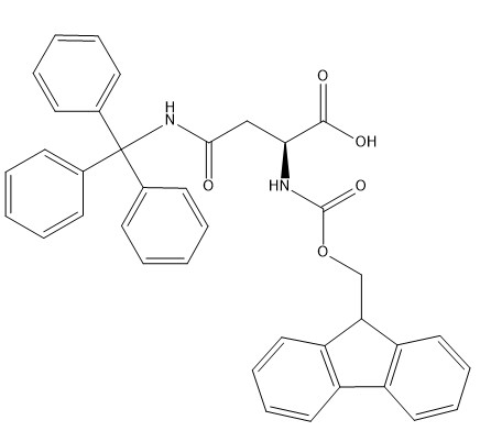 Amino Acid Derivatives Fmoc-Asn(Trt)-OH CAS. 132388-59-1  Purity 98% White to off-white C38H32N2O5