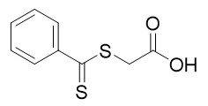 RAFT Reagent 2-((Phenylcarbonothioyl)thio)acetic acid CAS No. 942-91-6 C9H8O2S2 Orange to Brown to Dark red powder