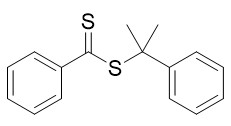 RAFT Reagent 2-phenylpropan-2-yl benzodithioate  CAS No. 201611-77-0 C16H16S2 Dark red purple liquid